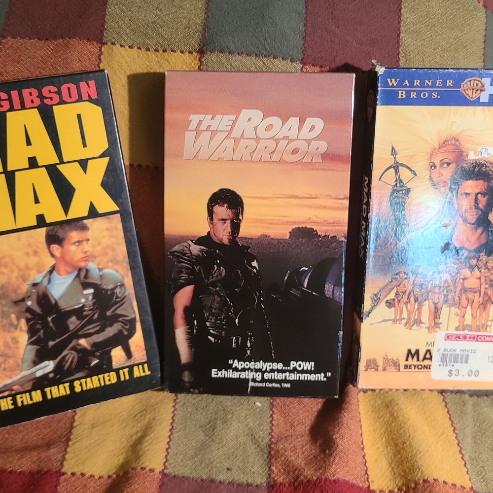 Mad Max Road Warrior Beyond Thunderdome VHS Movie Set Mel Gibson